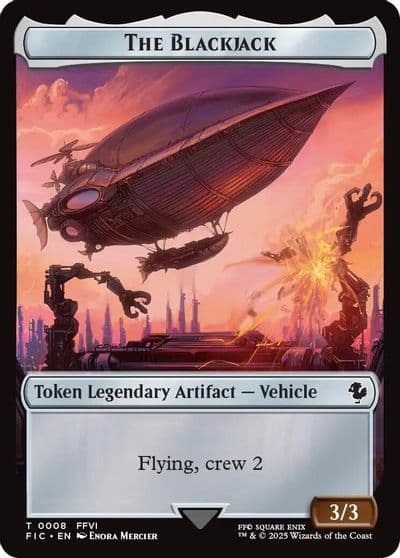 The Blackjack The Monarch Double Sided Token Commander: FINAL FANTASY Magic card