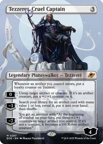 Tezzeret Cruel Captain Borderless Edge of Eternities Magic card