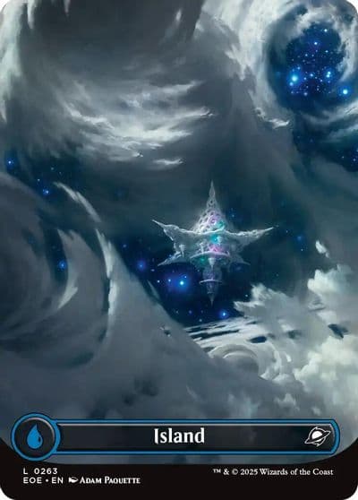 Island 0263 Borderless Edge of Eternities Magic card