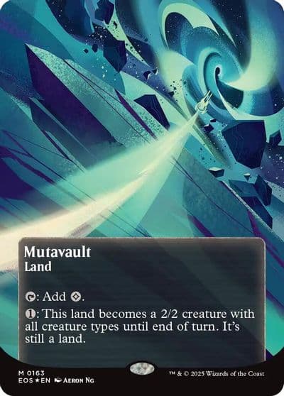 Mutavault 0163 Borderless Galaxy Foil Edge of Eternities: Stellar Sights Magic card