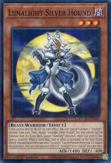 Lunalight Silver Hound Duelist's Advance Yu-Gi-Oh! card