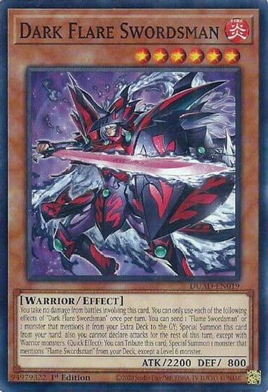 Dark Flare Swordsman Duelist's Advance Yu-Gi-Oh! card