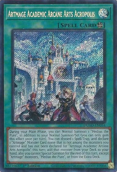 Artmage Academic Arcane Arts Acropolis Duelist's Advance Yu-Gi-Oh! card