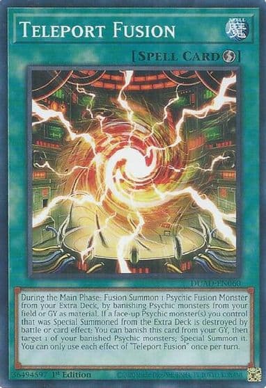 Teleport Fusion Duelist's Advance Yu-Gi-Oh! card