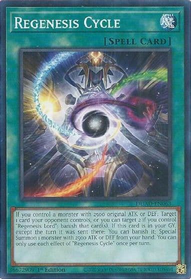 Regenesis Cycle Duelist's Advance Yu-Gi-Oh! card