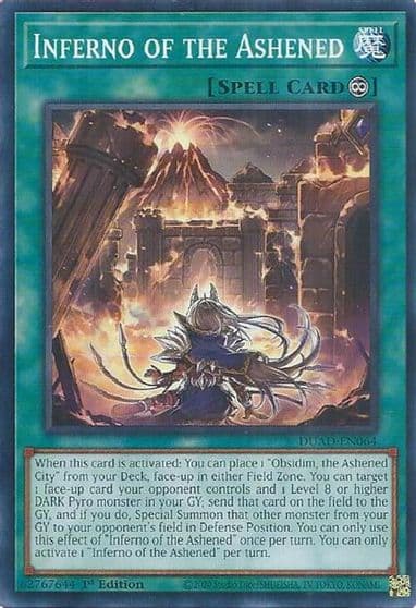 Inferno of the Ashened Duelist's Advance Yu-Gi-Oh! card
