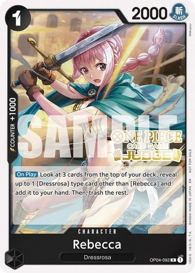 Rebecca Judge Pack Vol 6 One Piece Promotion Cards One Piece card