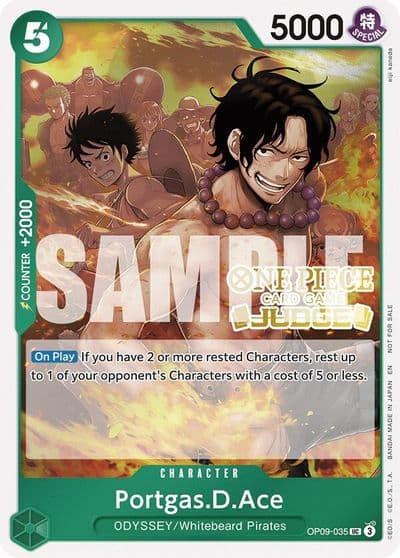 PortgasDAce Judge Pack Vol 6 One Piece Promotion Cards One Piece card