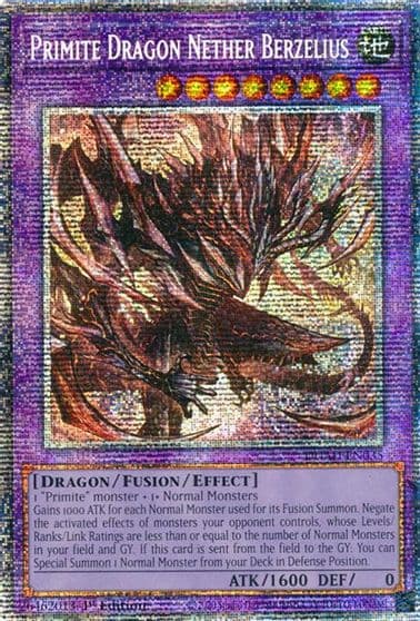 Primite Dragon Nether Berzelius Starlight Rare Duelist's Advance Yu-Gi-Oh! card
