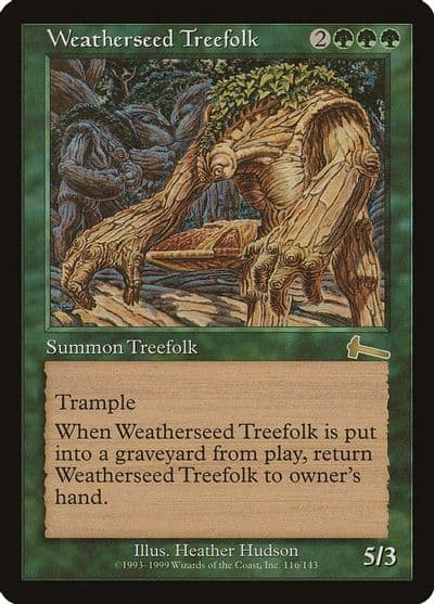 Weatherseed Treefolk Urza's Legacy Magic card
