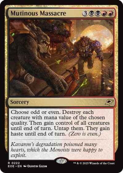 Mutinous Massacre Edge of Eternities Magic card