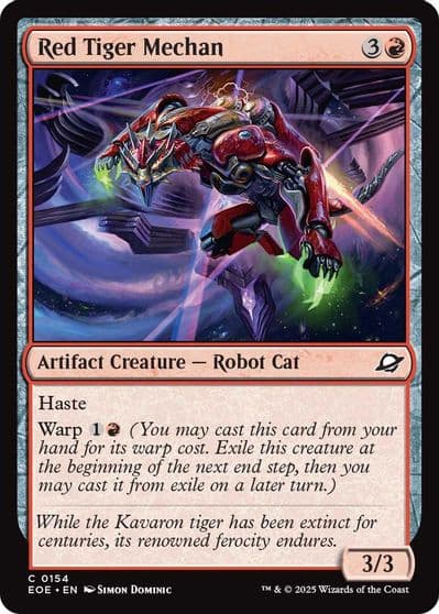 Red Tiger Mechan Edge of Eternities Magic card
