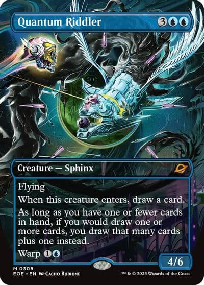 Quantum Riddler Borderless Edge of Eternities Magic card