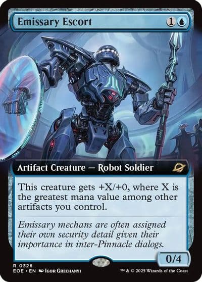 Emissary Escort Extended Art Edge of Eternities Magic card