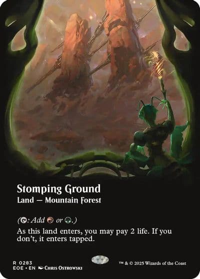 Stomping Ground Borderless Edge of Eternities Magic card