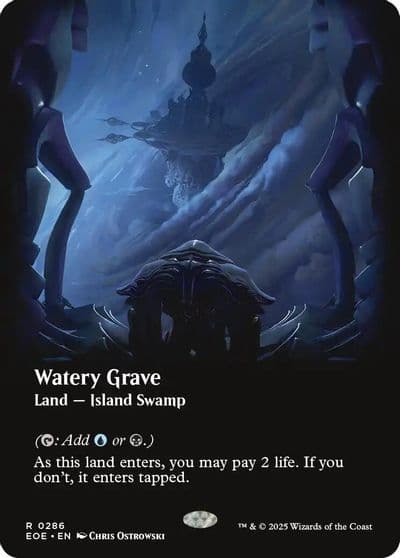 Watery Grave Borderless Edge of Eternities Magic card