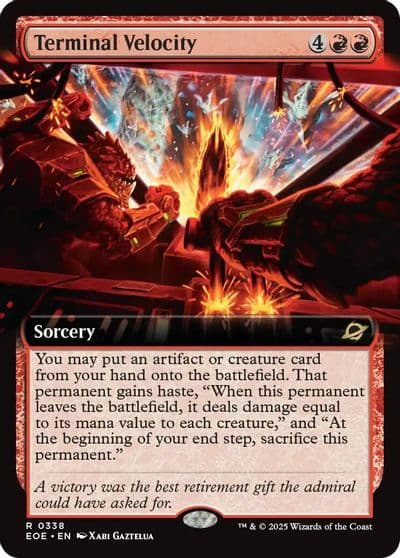 Terminal Velocity Extended Art Edge of Eternities Magic card