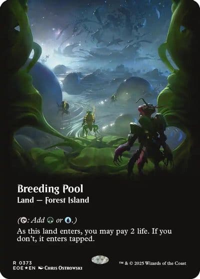 Breeding Pool Borderless Galaxy Foil Edge of Eternities Magic card