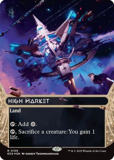 High Market 0108 Borderless Galaxy Foil Edge of Eternities: Stellar Sights Magic card