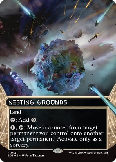 Nesting Grounds 0121 Borderless Galaxy Foil Edge of Eternities: Stellar Sights Magic card