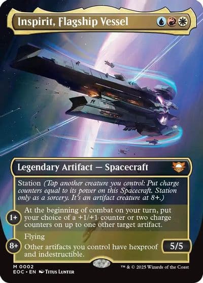 Inspirit Flagship Vessel Borderless Commander: Edge of Eternities Magic card