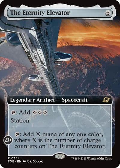 The Eternity Elevator Extended Art Edge of Eternities Magic card