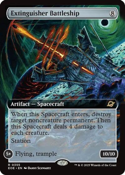 Extinguisher Battleship Extended Art Edge of Eternities Magic card