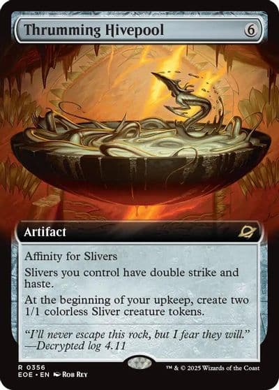 Thrumming Hivepool Extended Art Edge of Eternities Magic card
