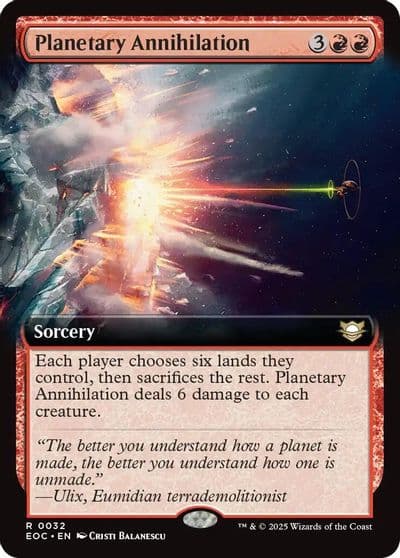 Planetary Annihilation Extended Art Commander: Edge of Eternities Magic card