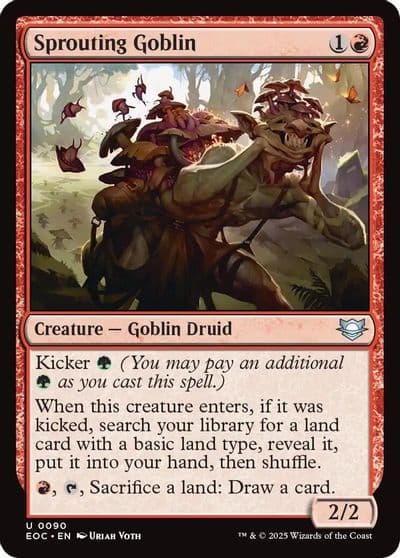 Sprouting Goblin Commander: Edge of Eternities Magic card