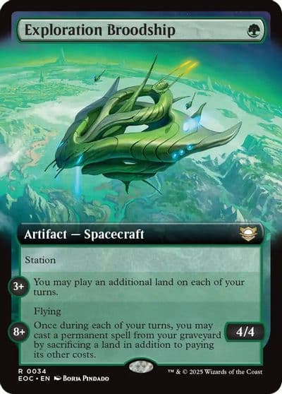 Exploration Broodship Extended Art Commander: Edge of Eternities Magic card
