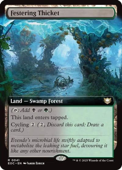 Festering Thicket Extended Art Commander: Edge of Eternities Magic card
