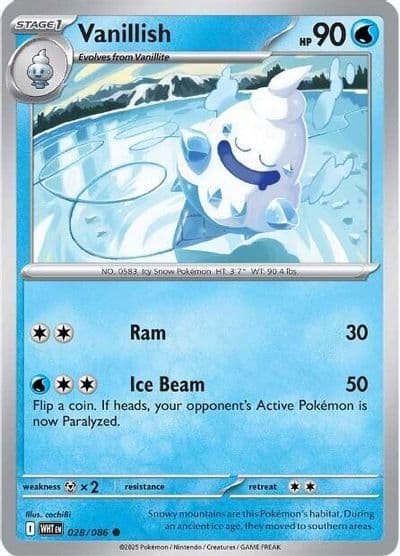 Vanillish SV: White Flare Pokemon card