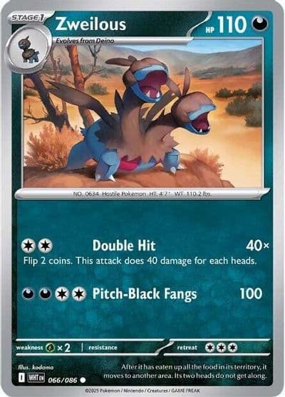 Zweilous SV: White Flare Pokemon card