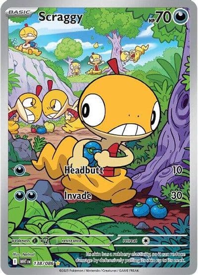 Scraggy SV: White Flare Pokemon card