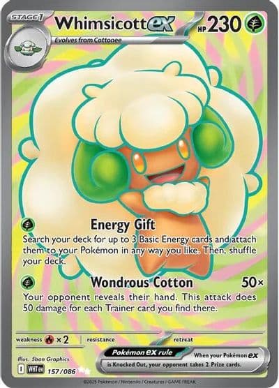 Whimsicott ex SV: White Flare Pokemon card