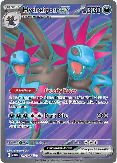 Hydreigon ex SV: White Flare Pokemon card