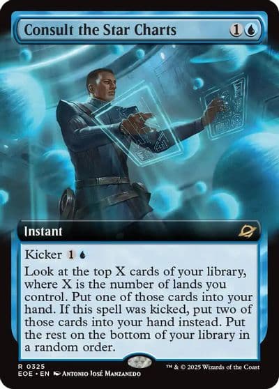 Consult the Star Charts Extended Art Edge of Eternities Magic card