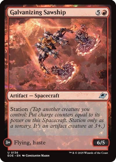Galvanizing Sawship Edge of Eternities Magic card