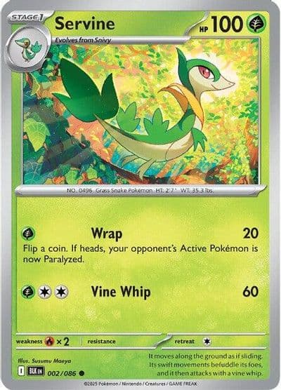 Servine SV: Black Bolt Pokemon card