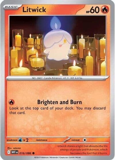 Litwick SV: White Flare Pokemon card