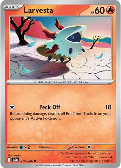 Larvesta SV: Black Bolt Pokemon card