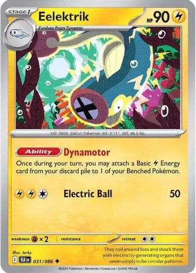 Eelektrik SV: Black Bolt Pokemon card