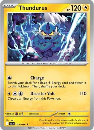 Thundurus SV: Black Bolt Pokemon card