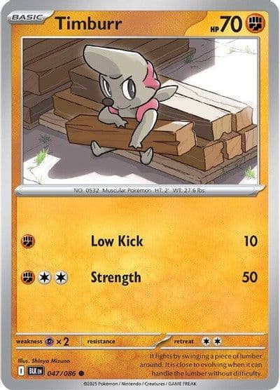 Timburr SV: Black Bolt Pokemon card