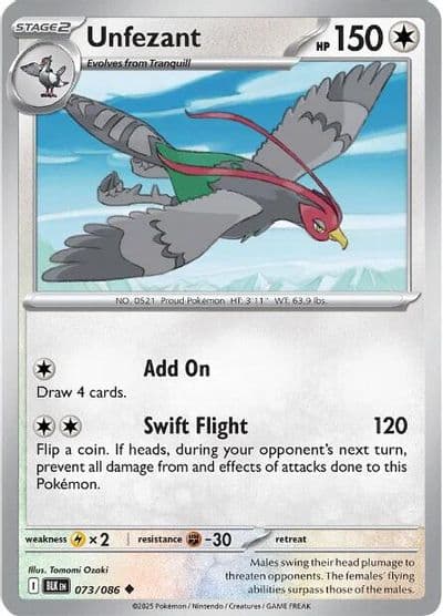 Unfezant SV: Black Bolt Pokemon card