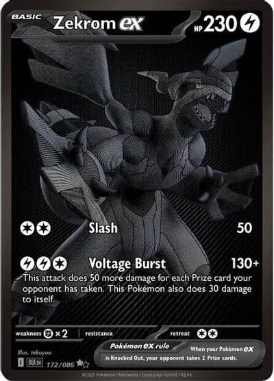 Zekrom ex SV: Black Bolt Pokemon card