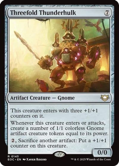 Threefold Thunderhulk Commander: Edge of Eternities Magic card