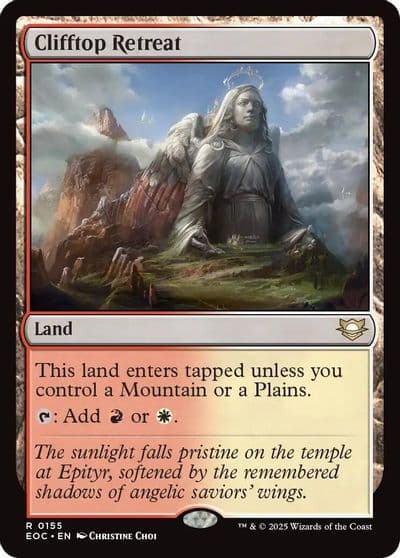Clifftop Retreat Commander: Edge of Eternities Magic card