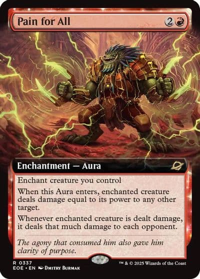 Pain for All Extended Art Edge of Eternities Magic card